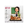 Kişiye Özel Ahşap Biblo - Kadın Öğretmen Karikatür Biblo - Öğretmen Biblo 22