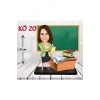 Kişiye Özel Ahşap Biblo - Kadın Öğretmen Karikatür Biblo - Öğretmen Biblo 19