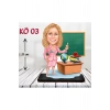 Kişiye Özel Ahşap Biblo - Kadın Öğretmen Karikatür Biblo - Öğretmen Biblo 3
