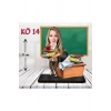 Kişiye Özel Ahşap Biblo - Kadın Öğretmen Karikatür Biblo - Öğretmen Biblo 14