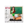 Kişiye Özel Ahşap Biblo - Kadın Öğretmen Karikatür Biblo - Öğretmen Biblo 16