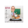 Kişiye Özel Ahşap Biblo - Erkek Öğretmen Karikatür Biblo - Öğretmen Biblo