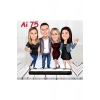 Kişiye Özel Ahşap Biblo - Aile Karikatür Biblo - 4 Kişilik Aile Biblo 32