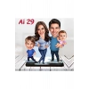 Kişiye Özel Ahşap Biblo - Aile Karikatür Biblo - 4 Kişilik Aile Biblo 12