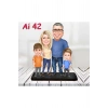Kişiye Özel Ahşap Biblo - Aile Karikatür Biblo - 4 Kişilik Aile Biblo 14