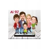 Kişiye Özel Ahşap Biblo - Aile Karikatür Biblo - 5 Kişilik Aile Biblo 14