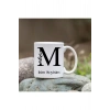 Kişiye Özel M Harfi Bardak - İsim Yazılı Bardak - İsimli Bardak