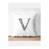 V Harfi Kırlent Kılıfı - V Harfli Yastık Kılıfı