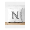 N Harfi Kırlent Kılıfı - N Harfli Yastık Kılıfı