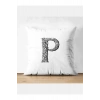 P Harfi Kırlent Kılıfı - P Harfli Yastık Kılıfı