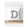 D Harfi Kırlent Kılıfı - D Harfli Yastık Kılıfı