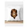 Aslan Model Kırlent Kılıfı - Aslanlı Yastık Kılıfı