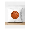 Basketbol Toplu Kırlent Kılıfı - Basketçi Yastık Kılıfı