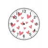 Kalp Model Duvar Saati - Kalpli Saat