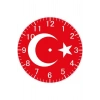Türk Bayraklı Duvar Saati - Türk Bayraklı Saat