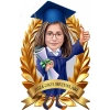 Kişiye Özel Mezuniyet Biblosu - Karikatür Mezuniyet Biblosu - Öğrenci Biblosu