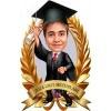 Kişiye Özel Mezuniyet Biblosu - Karikatür Mezuniyet Biblosu - Öğrenci Biblosu