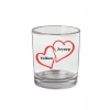 İsime Özel Viski Bardağı - Kalpli Bardak - Kişiye Özel Viski Bardak