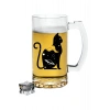 Kedi Baskılı Bira Bardağı - Bira Bardak