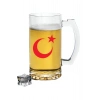 Ay Yıldız Baskılı Bira Bardağı - Bira Bardak