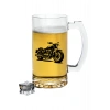 Motorcu Baskılı Bira Bardağı - Bira Bardak
