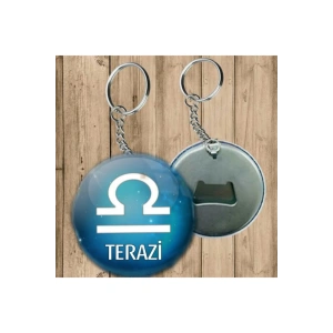 Terazi Burcu Anahtarlık - Açacaklı Anahtarlık