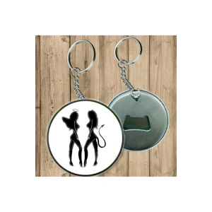 Melek Ve Şeytan Model - Açacaklı Anahtarlık