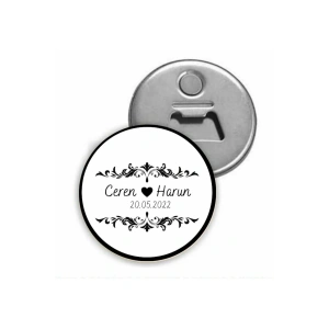 Kişiye Özel Açacaklı Düğün Magnet - Nişan Magnet - Söz Magnet ( 25 Adet )