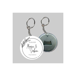 Kişiye Özel Açacaklı Düğün Anahtarlık - Nişan Anahtarlık- Söz Anahtarlık ( 25 Adet )