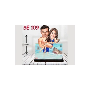 Kişiye Özel Ahşap Biblo - Köpek Balığı Temalı Biblo ( 3D Biblo )