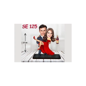 Kişiye Özel Ahşap Biblo - Aşıklar Dansı Biblo ( 3D Biblo )