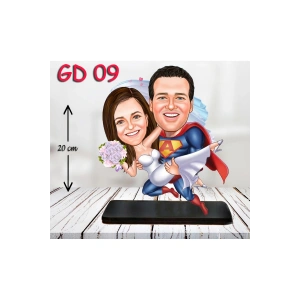 Kişiye Özel Ahşap Biblo - Gelin ve Damat Biblo 9 ( 3D Biblo )