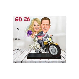 Kişiye Özel Ahşap Biblo - Gelin Damat Biblo 7 ( 3D Biblo )