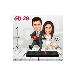 Kişiye Özel Ahşap Biblo - Gelin Damat Biblo 9 ( 3D Biblo )