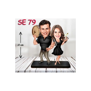 Kişiye Özel Ahşap Biblo - Arkadaş Çift Biblosu 5