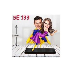 Kişiye Özel Ahşap Biblo - Kahraman Çift Biblosu 9