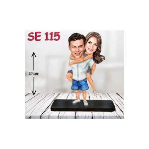 Kişiye Özel Ahşap Biblo - Sevgili Çift Biblosu 7