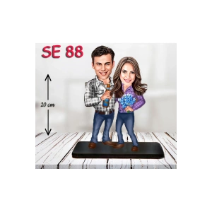 Kişiye Özel Ahşap Biblo - Arkadaş Çift Biblosu 6