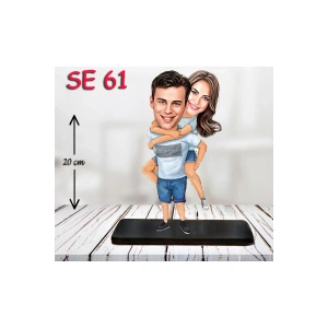 Kişiye Özel Ahşap Biblo - Arkadaş Çift Biblosu 4