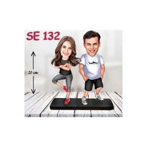 Kişiye Özel Ahşap Biblo - Sporcu Çift Biblosu 3