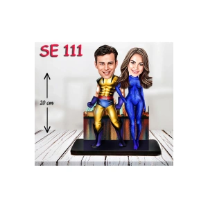 Kişiye Özel Ahşap Biblo - Kahraman Çift Biblosu 4