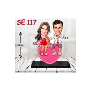 Kişiye Özel Ahşap Biblo - Eros Çift Biblosu