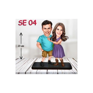 Kişiye Özel Ahşap Biblo - Sevgili Çift Biblosu