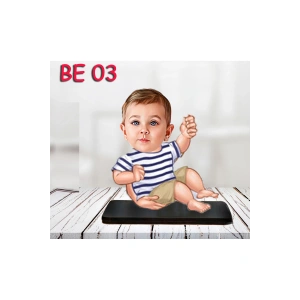 Kişiye Özel Ahşap Biblo - Bebek Karikatür Biblo - Bebek Biblo 3