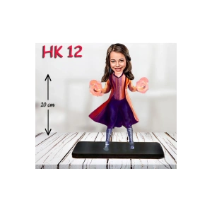 Kişiye Özel Ahşap Biblo - Kız Çocuk Karikatür Biblo - Kahraman 10