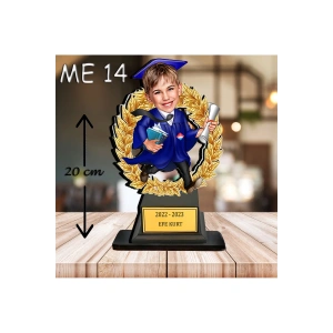 Kişiye Özel Ahşap Biblo - Erkek Çocuk Karikatür Biblo - Mezun Biblo 2