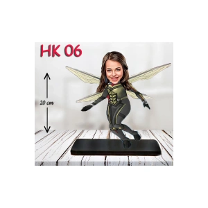 Kişiye Özel Ahşap Biblo - Kız Çocuk Karikatür Biblo - Kahraman 5