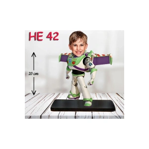 Kişiye Özel Ahşap Biblo - Erkek Çocuk Karikatür Biblo - Kahraman 13