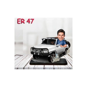 Kişiye Özel Ahşap Biblo - Araba Kullanan Erkek Karikatür Biblo 14