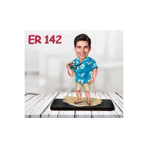 Kişiye Özel Ahşap Biblo - Erkek Karikatür Biblo - Erkek Biblo 7